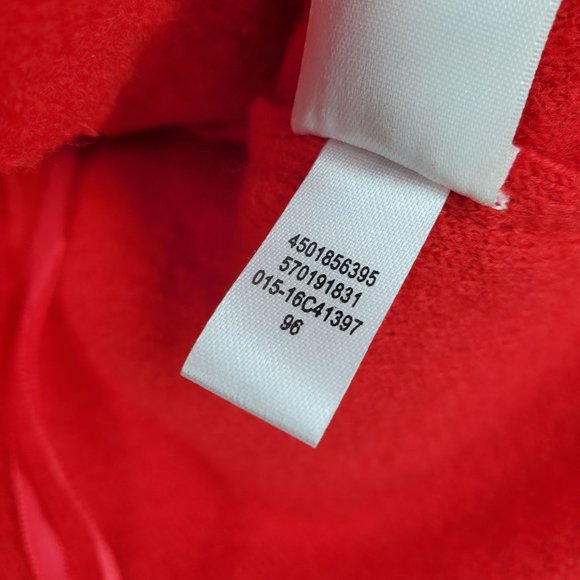 Chico's Trimmed Traci Red and Black Wool Cardigan Sweater Size Large - Picture 4 of 11